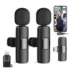 K9 Wireless Lavalier Microphone – Plug & Play Wireless Mic for iPhone, Android & PC – Dual Mic