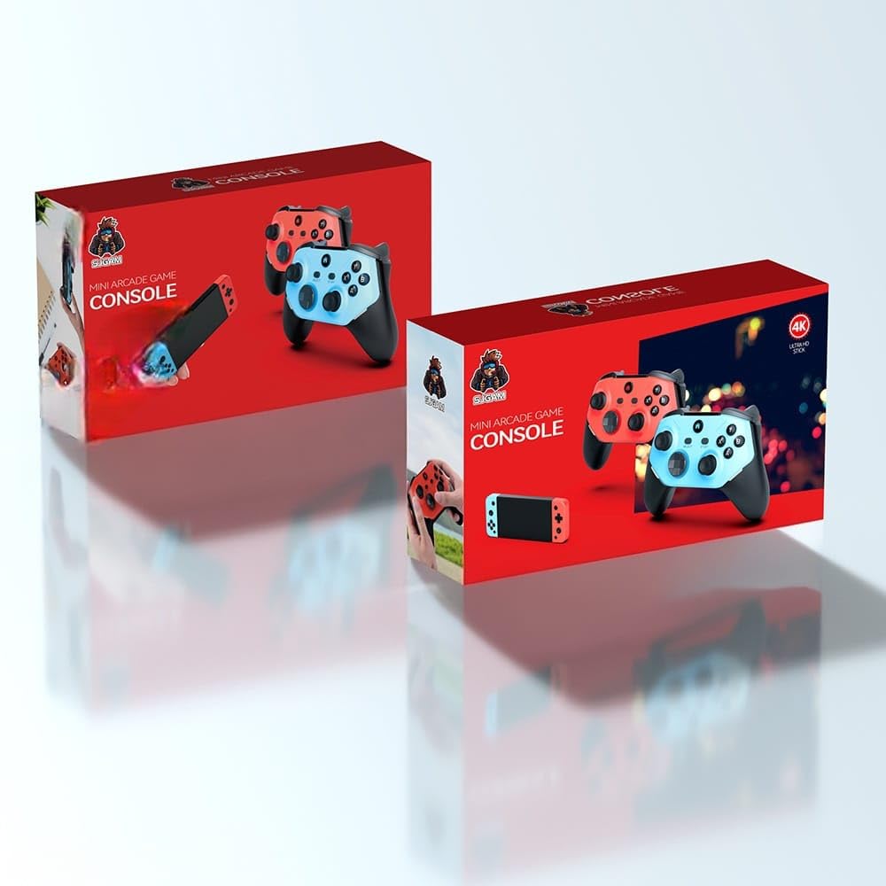 M66 Retro Game stick Console 4K Mini Arcade with Dual wireless Controller Gaming Console for TV Video Game for Kids (Best Gift & Fun)