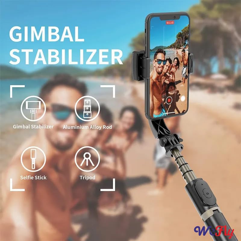 Q08 Gimbal Stabilizer for Smartphone with Extendable Bluetooth Selfie Stick and Tripod