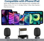 K9 Wireless Lavalier Microphone – Plug & Play Wireless Mic for iPhone, Android & PC – Dual Mic
