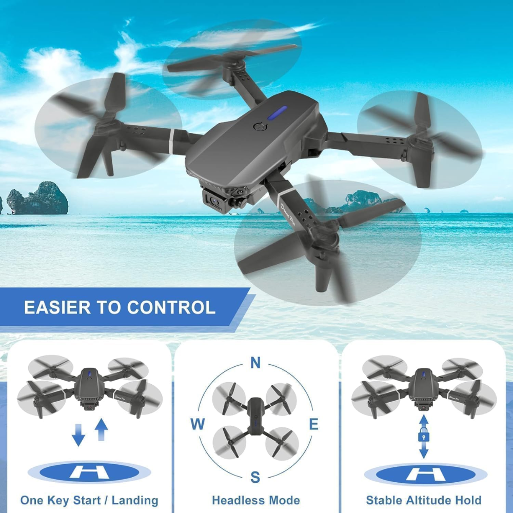 Foldable drone E88 with high quality wifi camera remote control drone