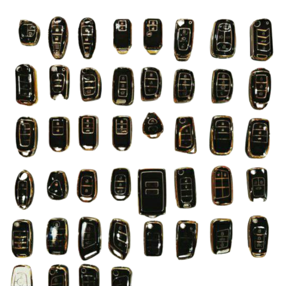 Black car tpu key cover 1Pc.