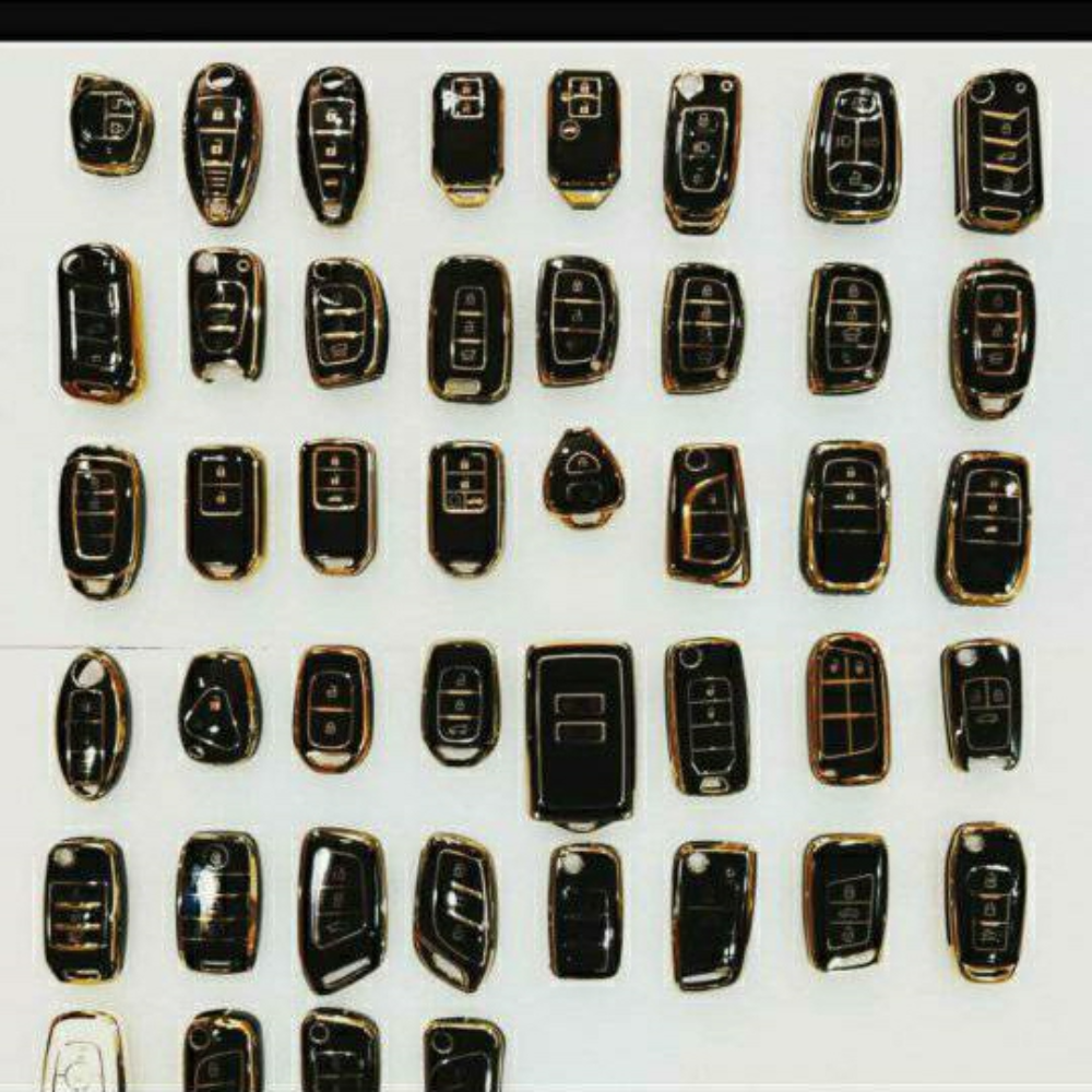 Black car tpu key cover 1Pc.