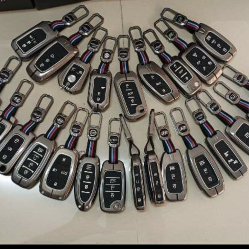 Metal key cover with keychain (MOQ:10)