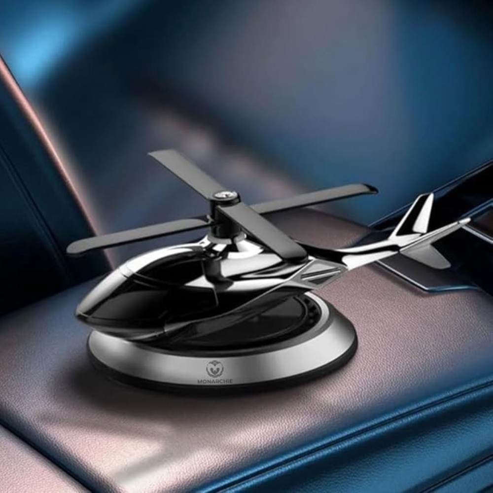 Metal solar helicopter air freshener