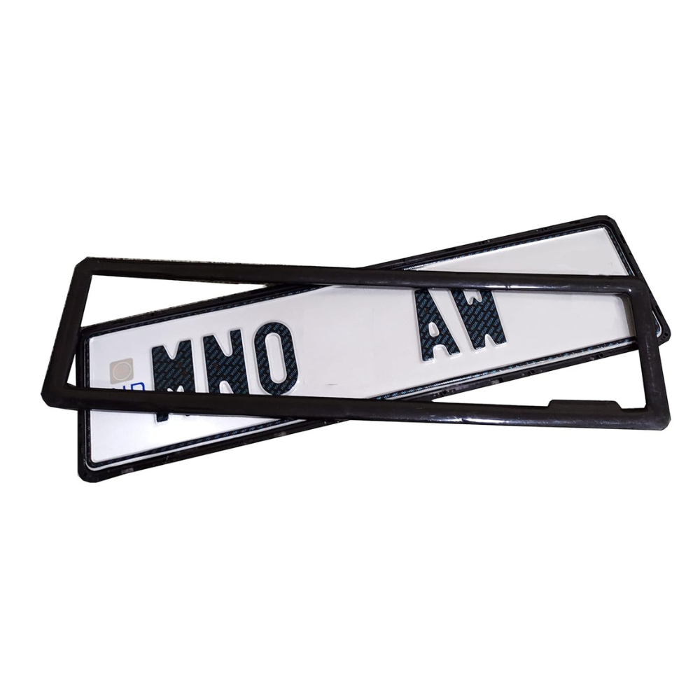 Plastic car number plate frame