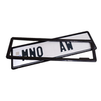 Plastic car number plate frame