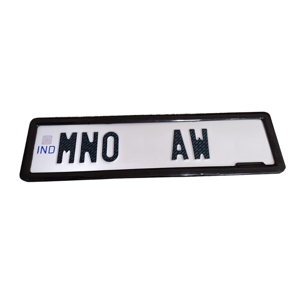 Plastic car number plate frame