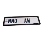 Plastic car number plate frame