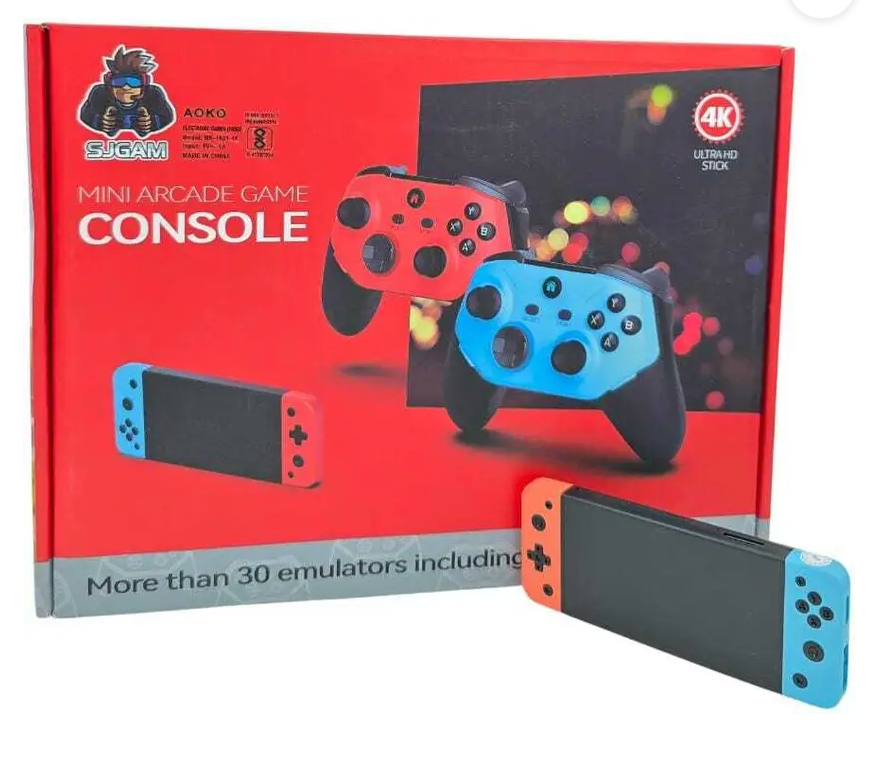 M66 Retro Game stick Console 4K Mini Arcade with Dual wireless Controller Gaming Console for TV Video Game for Kids (Best Gift & Fun)