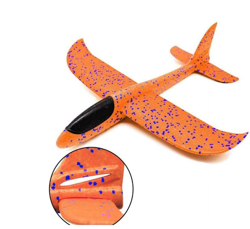 Kids The Value Airplane Toy - Large Throwing Foam Plane (1PC) - Multicolour