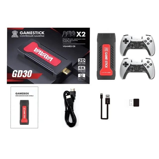 GD30 Gaming Stick with 2 Controller and 20000+ Pre-loaded games.