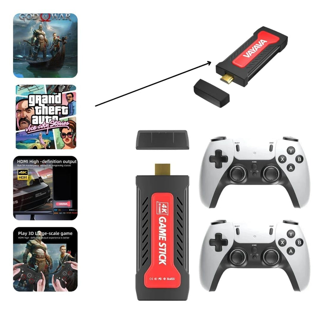 GD30 Gaming Stick with 2 Controller and 20000+ Pre-loaded games.