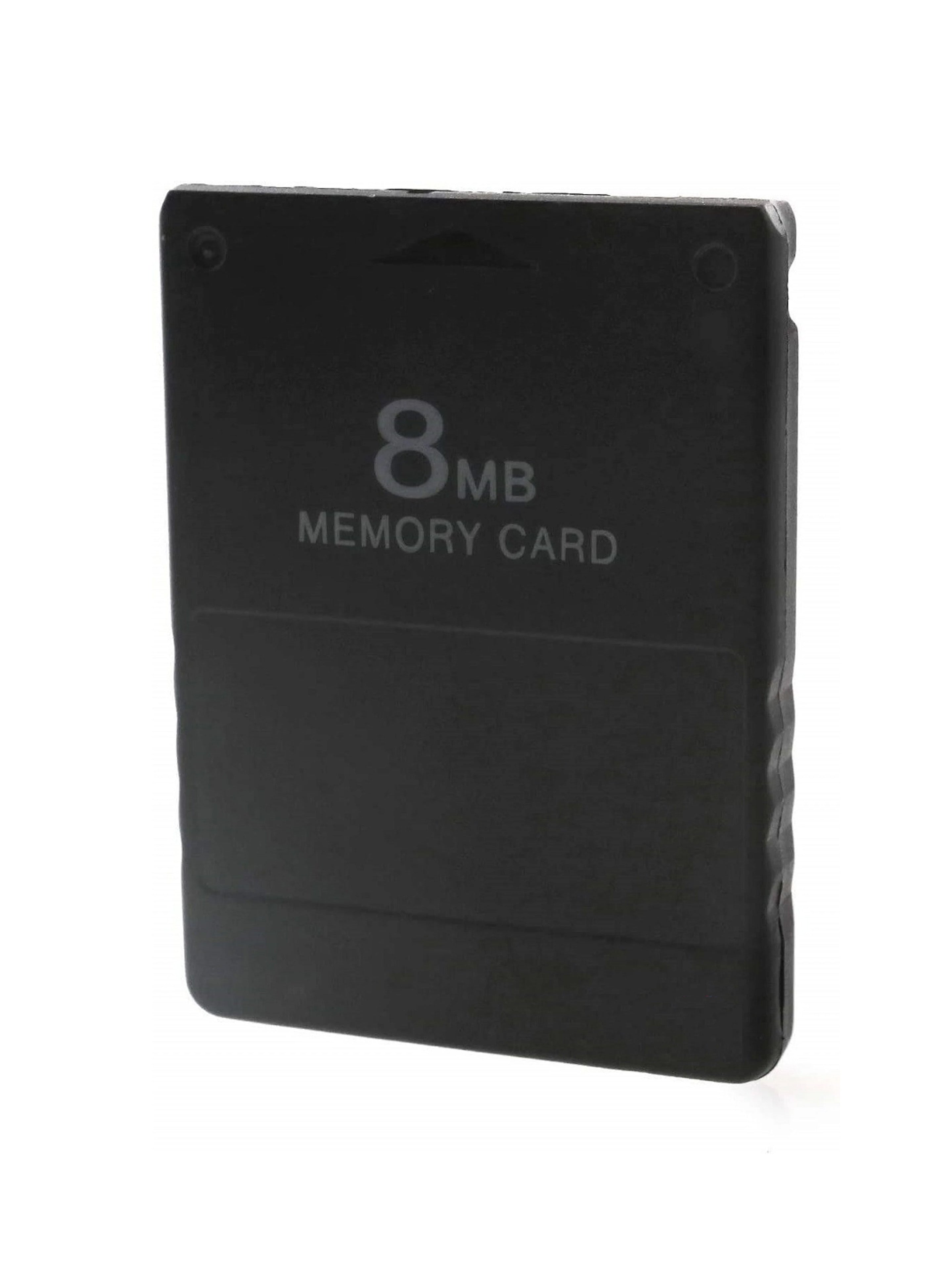 Preonwned Pre-Installed 8MB Memory Card for Sony Playstation 2  Gaming Accessory Kit (Black, For PS2)