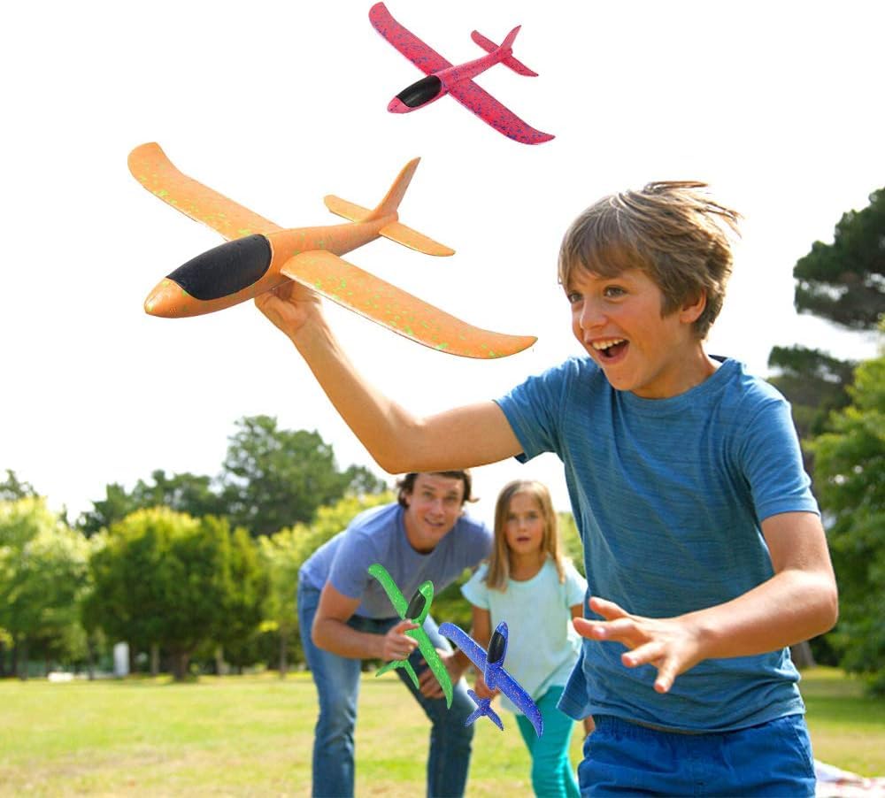 Kids The Value Airplane Toy - Large Throwing Foam Plane (1PC) - Multicolour
