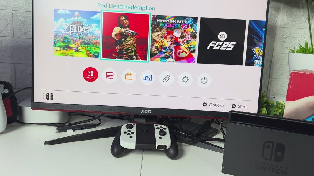 Pre-owned - Nintendo Switch V2 Console 128GB with Pre-Installed games