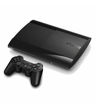 Pre-owned Sony PlayStation 3 Super Slim 500gb HDD with 2 remotes - Preloaded around 30 games